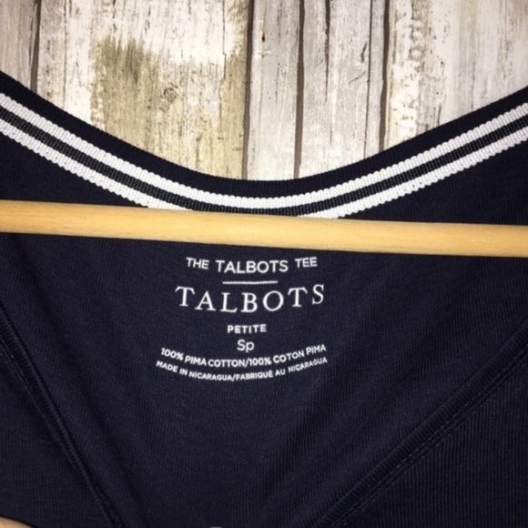 Talbots Navy Tee - Picture 3 of 3
